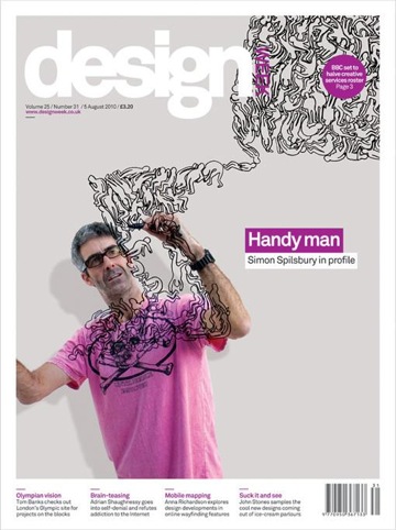 Simon Spilsbury's cover for Design Week - Yeti, which is included in the annual and exhibition 