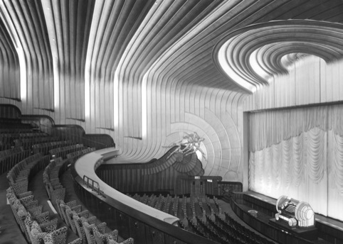 Odeon cinema, Leicester Square, London: the auditorium seen from circle right