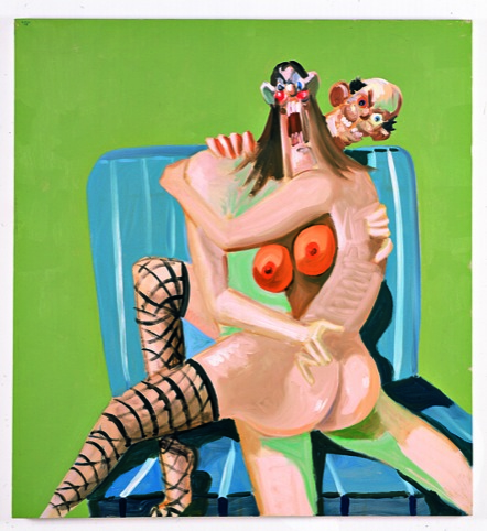 Couple on Blue Striped Chair, 2005