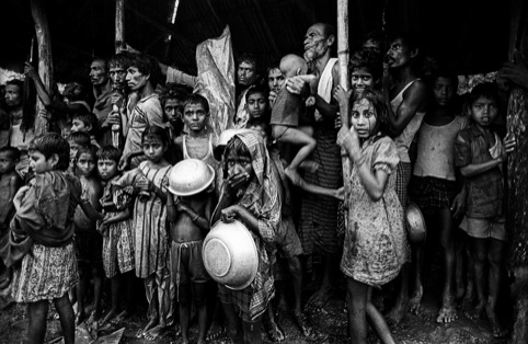 Flood victims in rain 1988