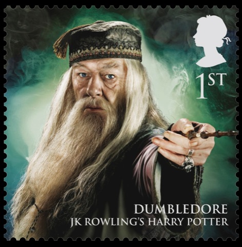 Dumbledore stamp from the Magical Realms range, designed by So Design Consultants