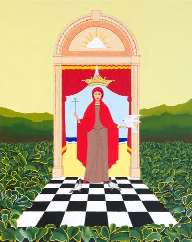 St Paraskeva With Pigeons