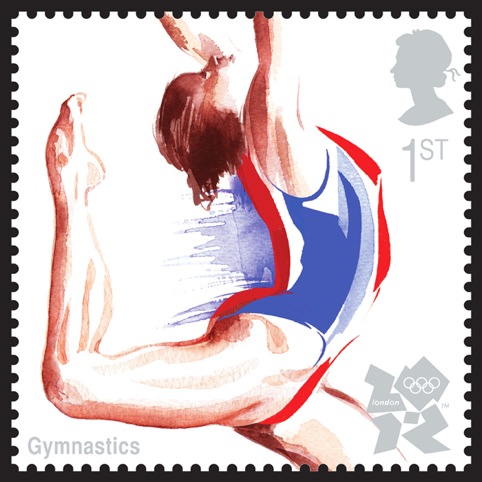 Olympics Gymnastics Stamps, designed by Studio David Hillman