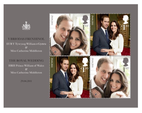 Royal Wedding stamps, designed by Atelier Works