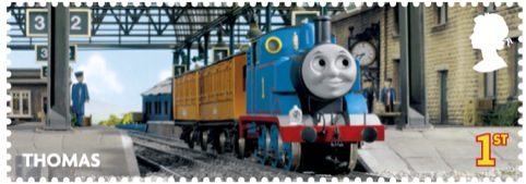 Thomas the Tank Engine stamp, designed by Elmwood