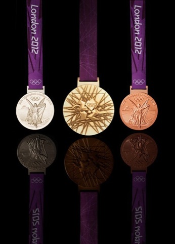 The Olympic medals, designed by David Watkins