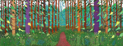 David Hockney The Arrival of Spring in Woldgate, East Yorkshire in 2011 (twenty eleven)  