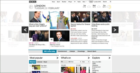 BBC homepage