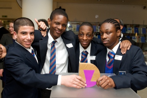 Ali Esayed, Jason Campbell, Olutobi Lawal and Trevan Gibbs, from Walworth Academy