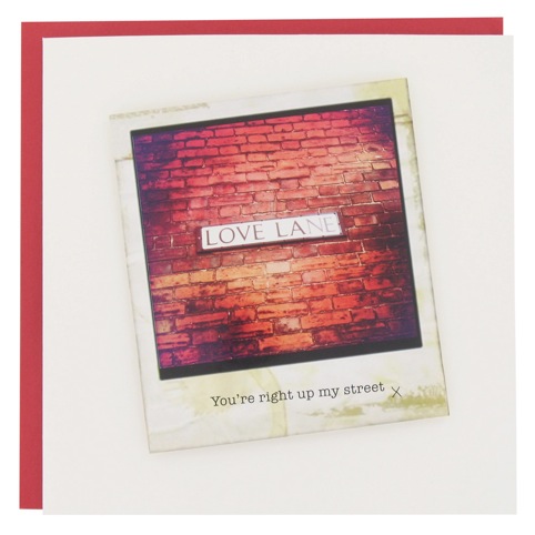 Love Lane Valentine's Card - 'You're right up my street x' by Victoria Galtrey at LCC  