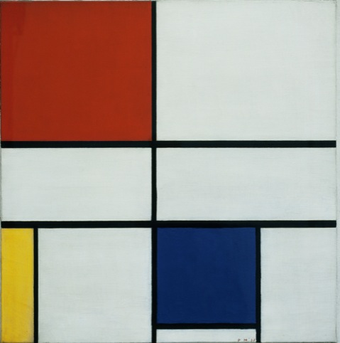 Mondrian Composition C (No III) with Red Yellow and Blue 1935