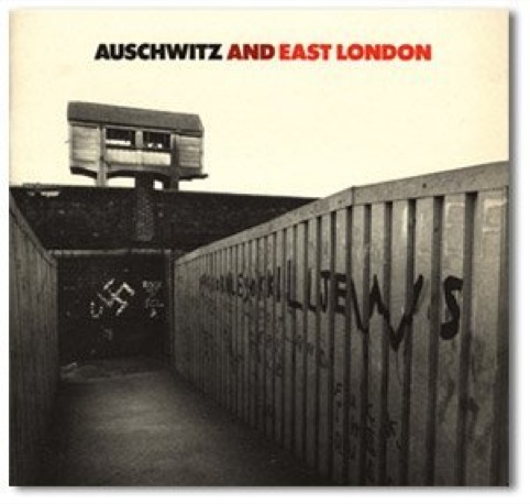 Auschwitz and East London. Tower Hamlets Arts Project. Design by Richard Hollis. 1983