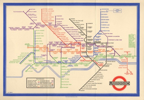 Beck Pocket Underground map 1933