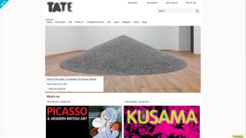 Tate site in Beta