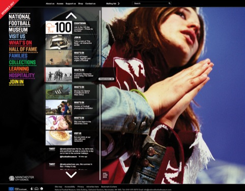 New National Football Museum website by Wonder Associates
