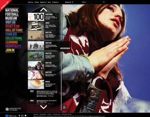 New National Football Museum website by Wonder Associates 