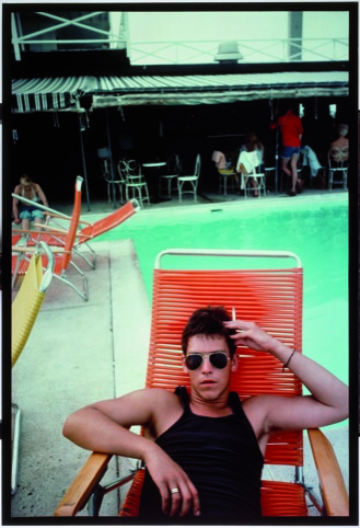 NAN GOLDIN, David by the Pool at the Back Room, Provincetown, 1976, 1976