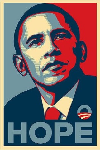 Obama Hope poster, by Shepard Fairey