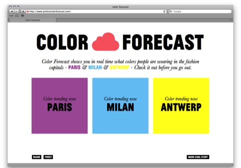 Color Forecast homepage