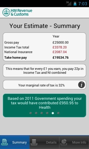 Calculations, based on 25 000 income