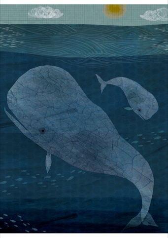 Blue Whale Poster, Nick Hayes