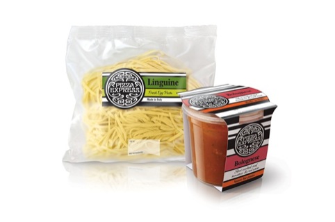 Linguine and bolognese packaging