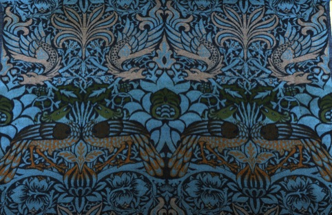 Peacock and Dragon woven wool (1878) by William Morris