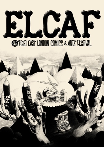 McBess' poster for East London Comics and Art Festival