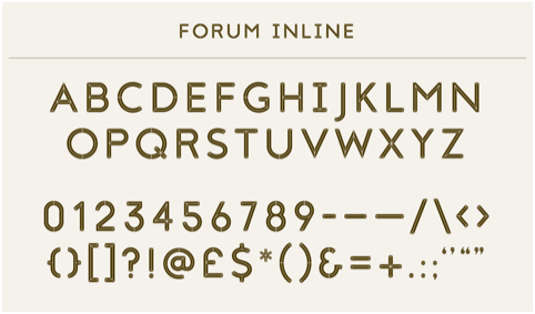 Forum typeface