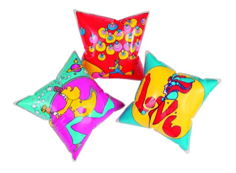 series of three inflatable cushions by Peter Max, 1968