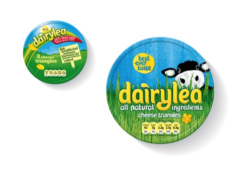 Dairylea before, (left) and after, (right)