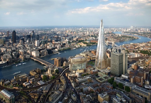 View of the Shard, looking north