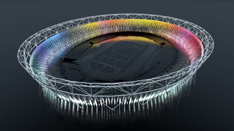 The London 2012 Olympic Games stadium wrap