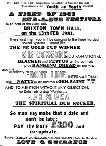 Rub-A-Dub Festival poster from 1981