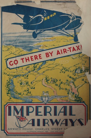 Go There By Taxi, unknown designer, Imperial Airways 1930