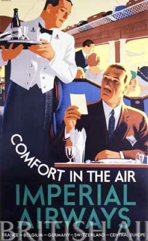 Comfort in The Air by Tom Purvis, Imperial Airways poster 1931