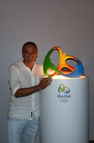 Fred Gelli with the Rio 2016 Olympic identity