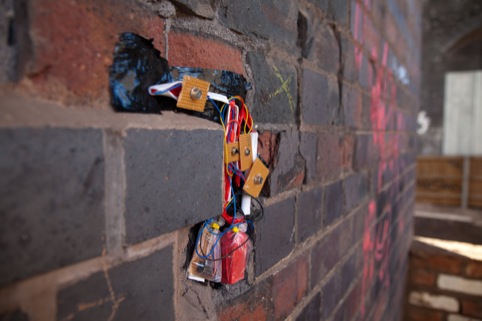 one of the devices embedded in the city for Mr Underwood's Sonic Graffiti project