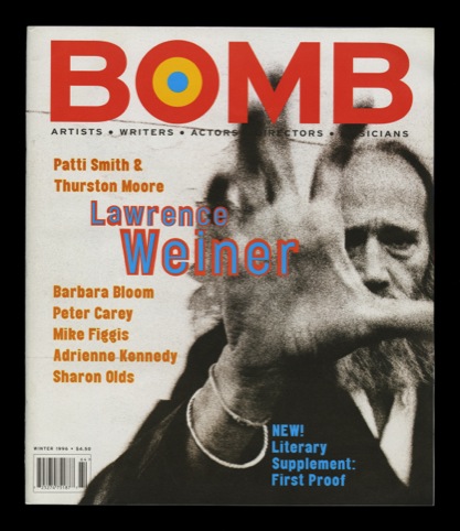 Bomb magazine, winter 1996