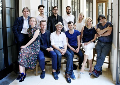 Digital Crystal designers L-R Back Row: Deyan Sudjic Design Museum; Anton Alvarez; Ian Stallard, Fredrikson Stallard; Philippe Malouin; Hilda Hellstrom. Front Row L-R: Conny Freyer, Troika; Patrik Fredrikson, Fredrikson Stallard; Florian Ortkrass, Random