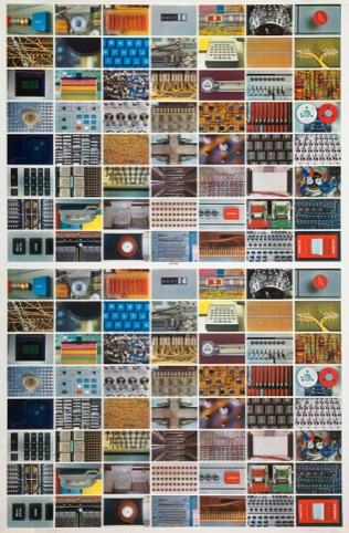 Double sheet of all Computer House of Cards faces 1970