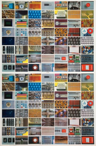 Double sheet of all Computer House of Cards faces 1970 