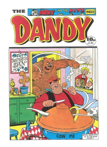 The Dandy's first Desperate Dan cover, 1984