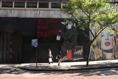 Follow Your Dream by Mr Brainwash at The Old Sorting Office