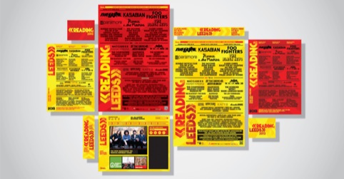 Reading and Leeds festival identity templates