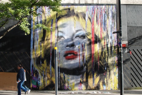 Kate Moss by Mr Brainwash at The Old Sorting Office