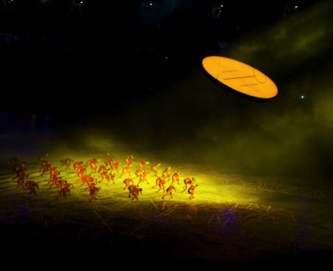 Sun dancers at the Olympic opening ceremony