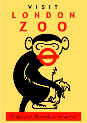 London Zoo poster for TFL 2007. One of several designs, although this one was never used