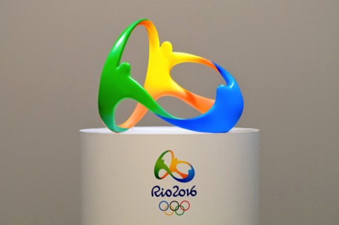 The sculptural version of the Rio 2016 identity