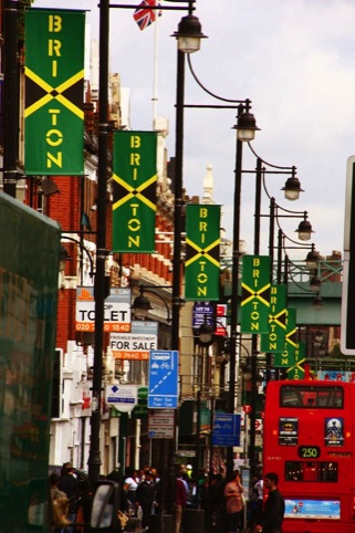 Cross branding of Brixton brand extrapolated from Brixton Splash identity, with Jamaican independence graphics